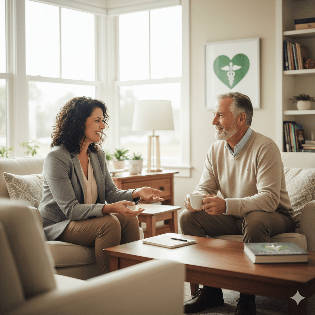 doctor patient relationship A doctor and patient building a strong relationship, showcasing the core of direct primary care.